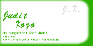 judit kozo business card