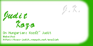 judit kozo business card